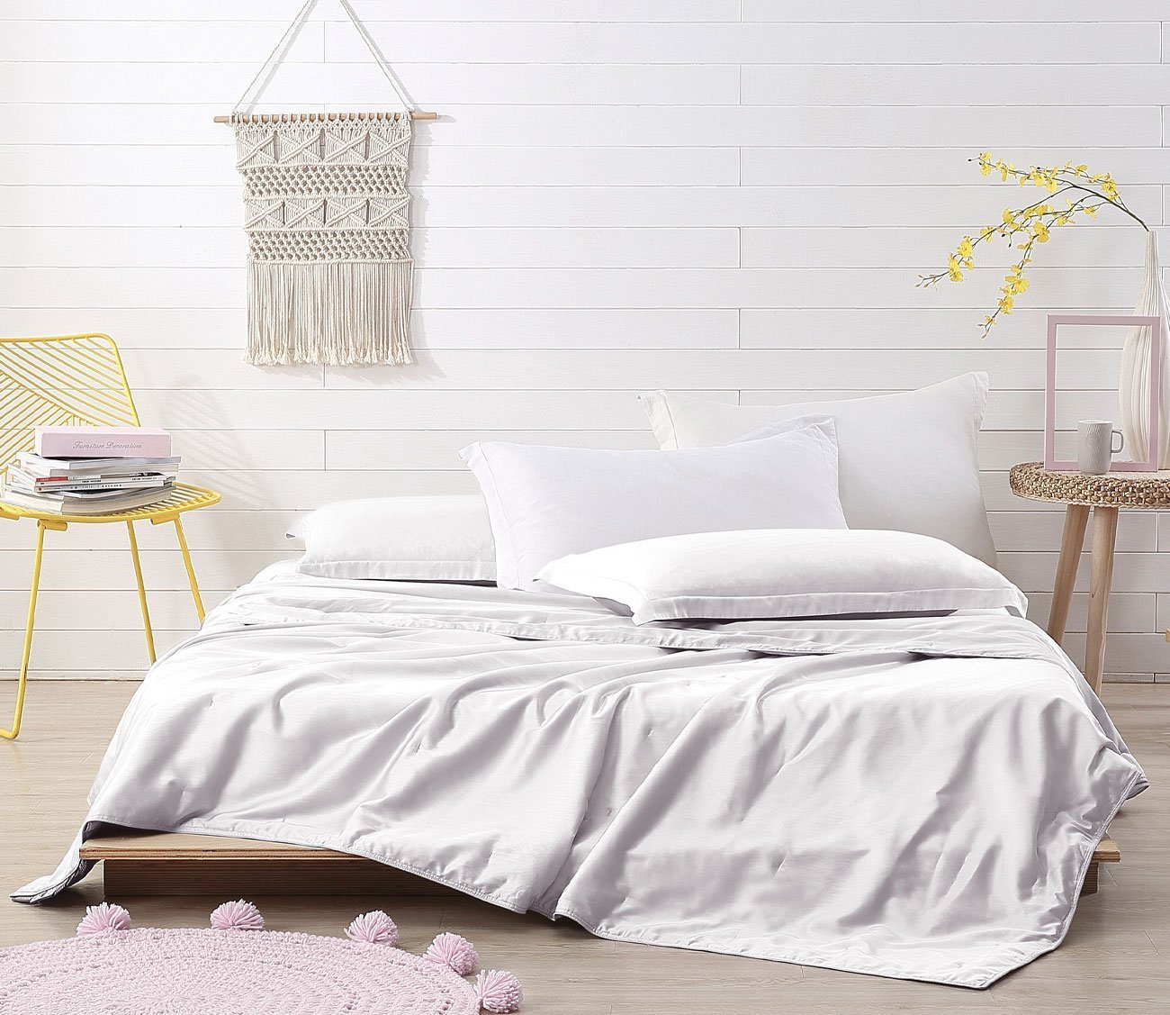 300TC Cotton Rayon Blend Light Warmth Silk Comforter