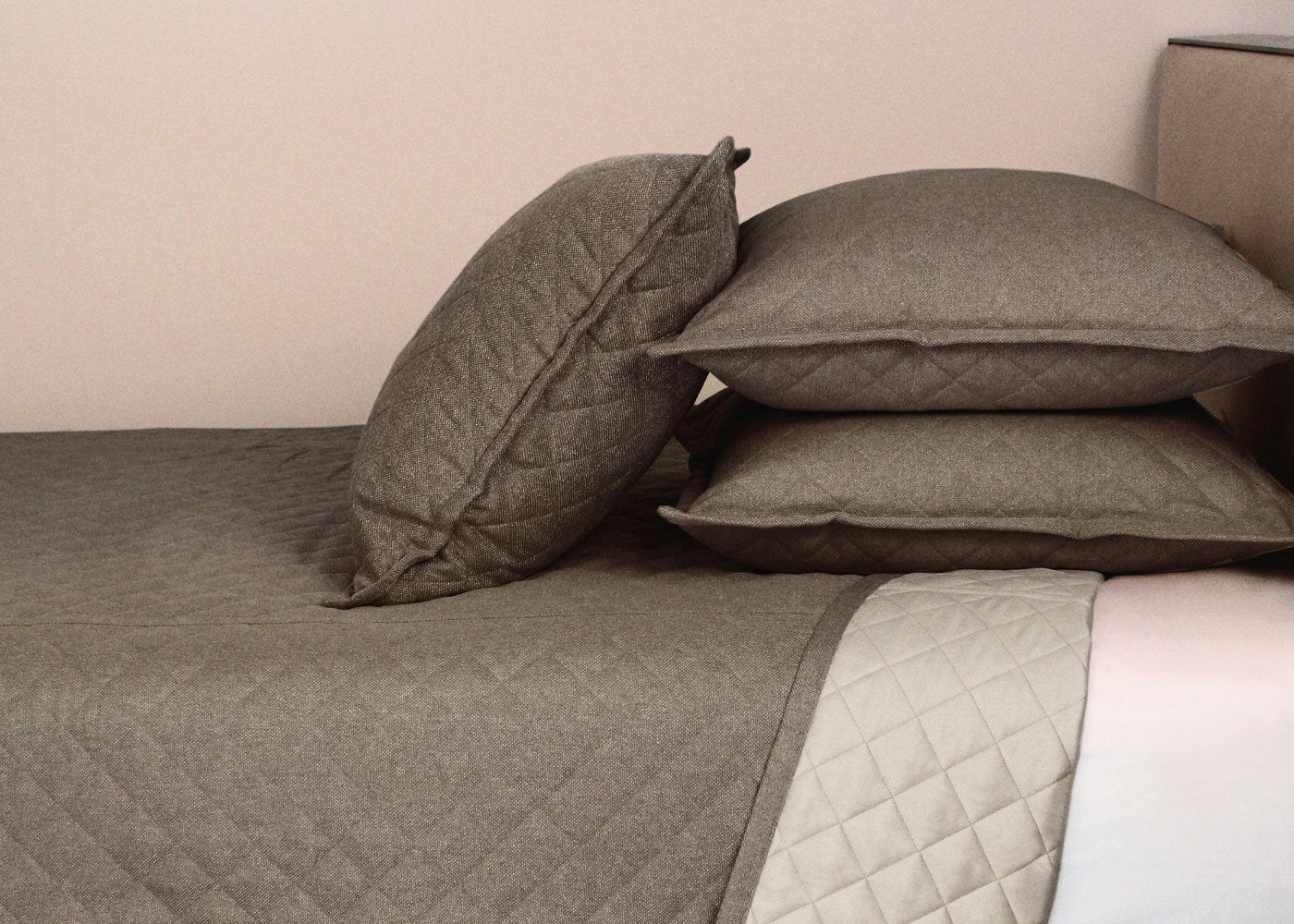 Baby Basket Diamond Quilted Coverlet and Euro Sham Set by Ann Gish