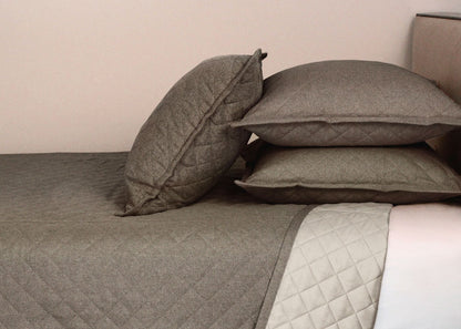 Baby Basket Diamond Quilted Coverlet and Euro Sham Set by Ann Gish