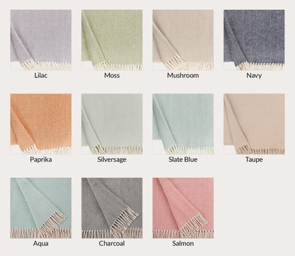 Celine Cotton Throw Blanket in 14 Colors by Sferra