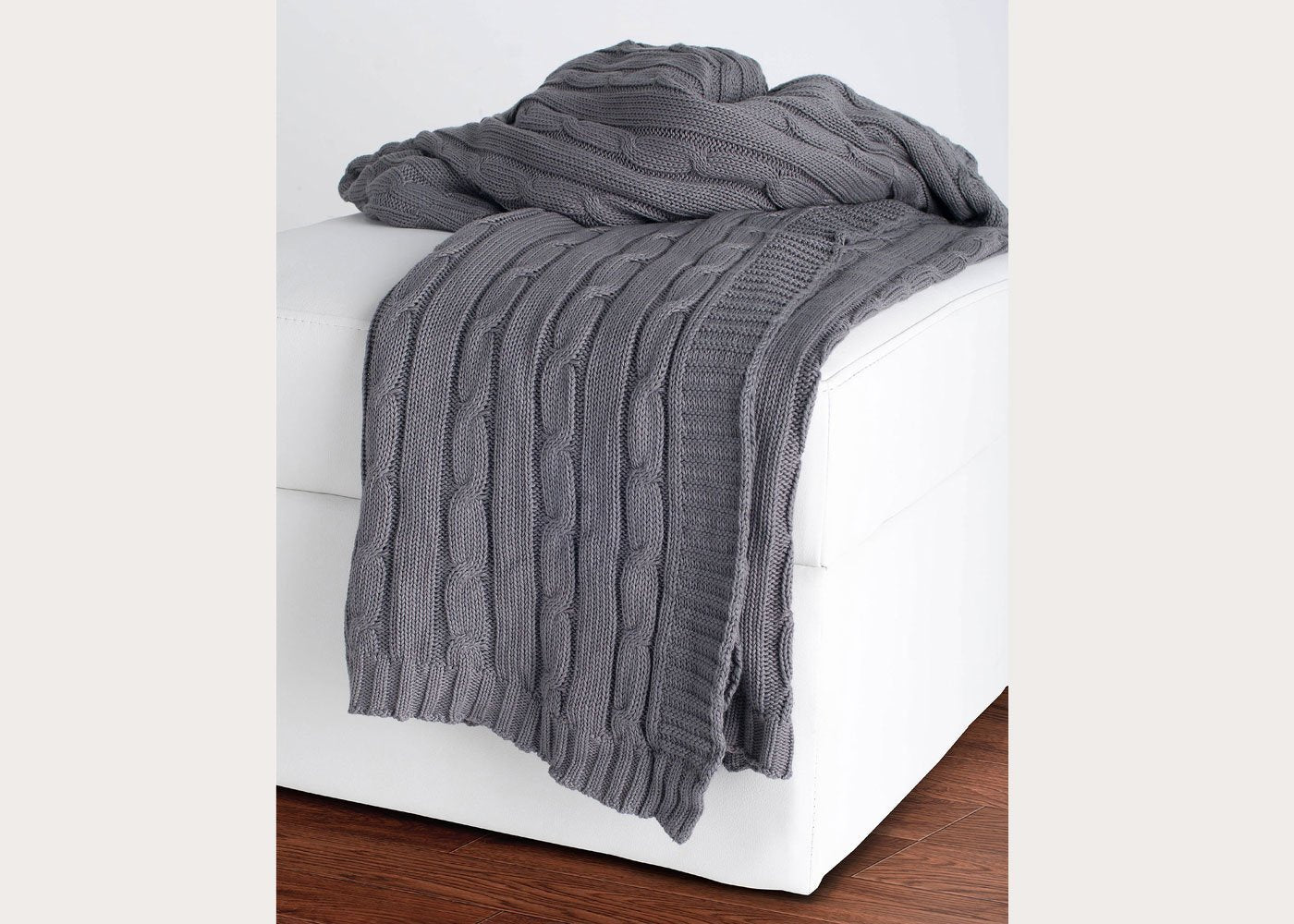 Cable Knit Throw Blanket in 6 Colors by Rizzy Home