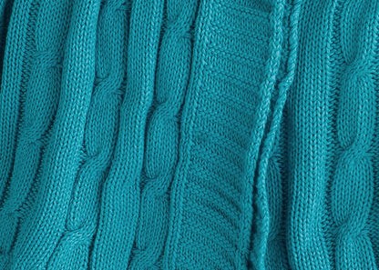 Cable Knit Throw Blanket in 6 Colors by Rizzy Home