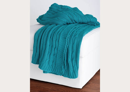 Cable Knit Throw Blanket in 6 Colors by Rizzy Home