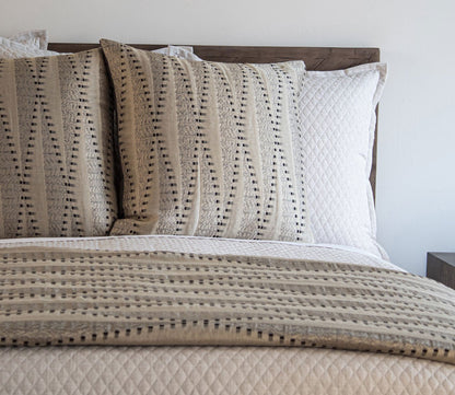 Abacus Geometric Jacquard Throw Pillow by Ann Gish