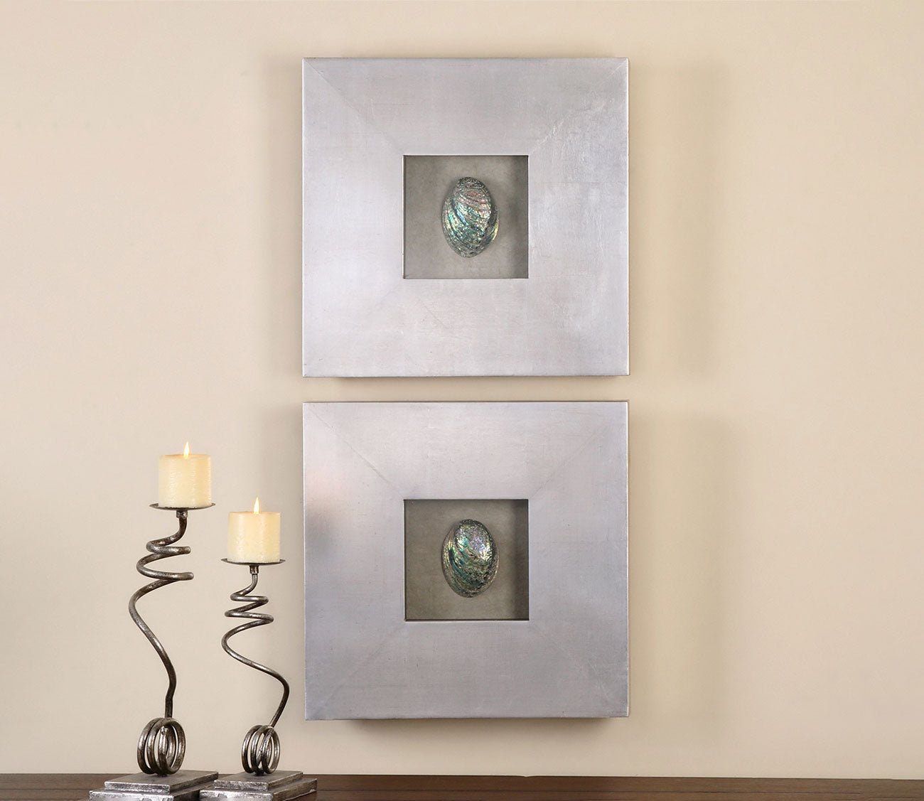 Abalone Shells Silver Wall Art