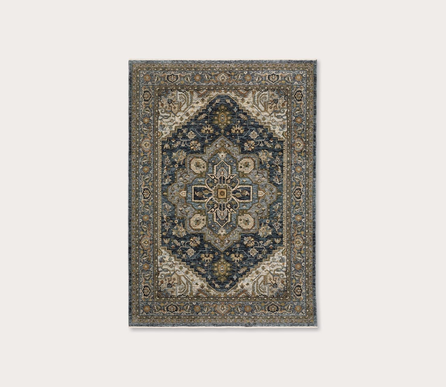 Aberdeen Traditional Central Floral Medallion Rug