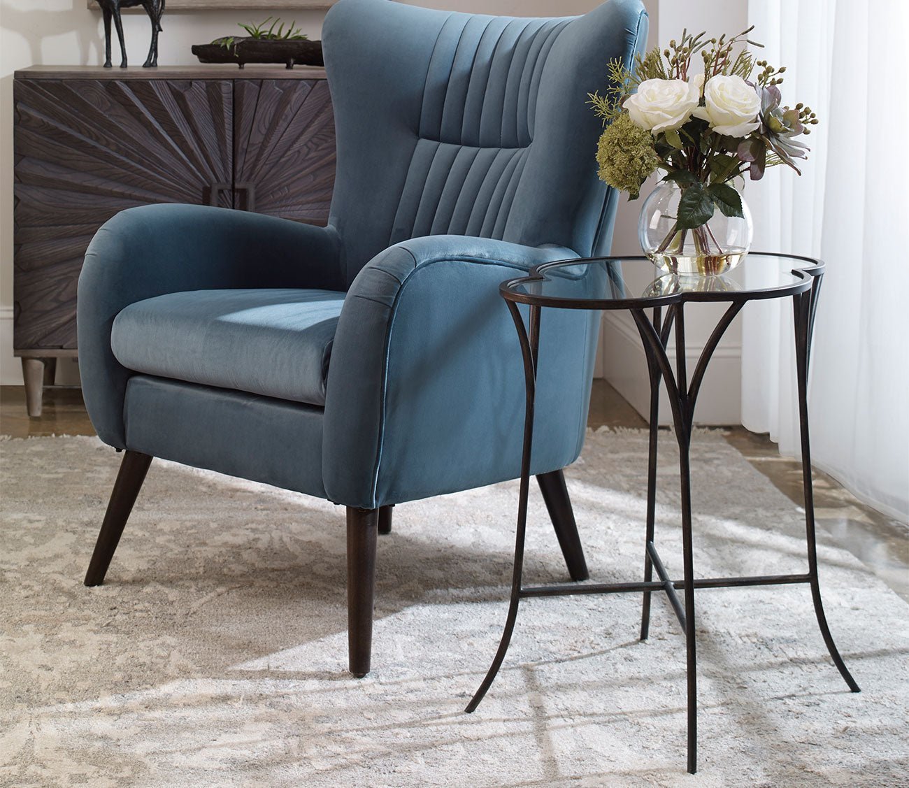 Adhira Glass Accent Table