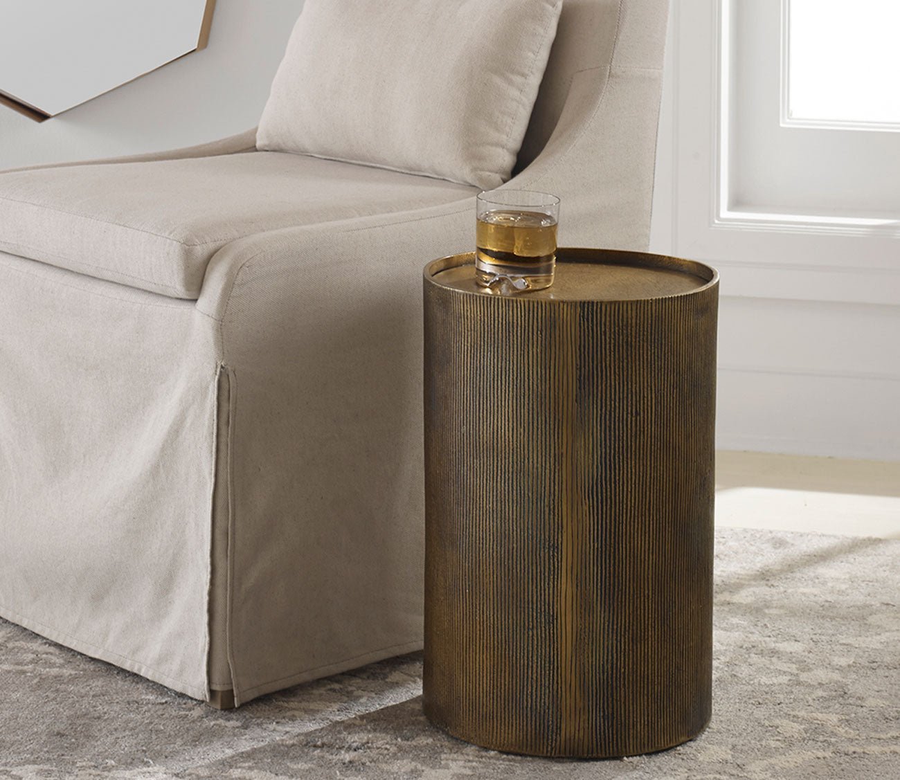 Adrina Drum Accent Table