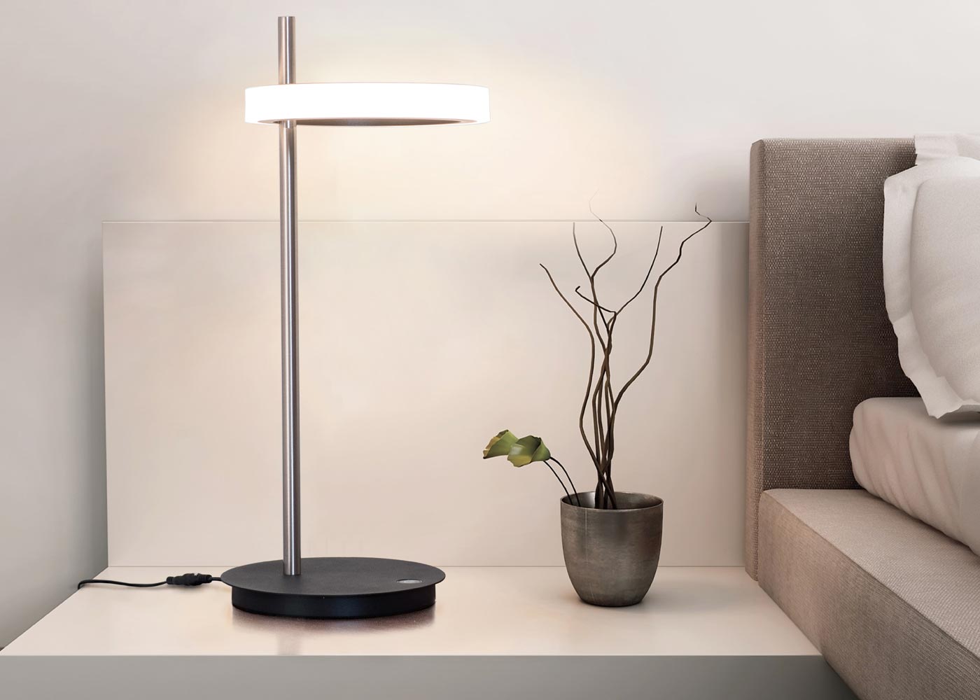 Aerial Antique Nickel Table Lamp by Nova Lighting