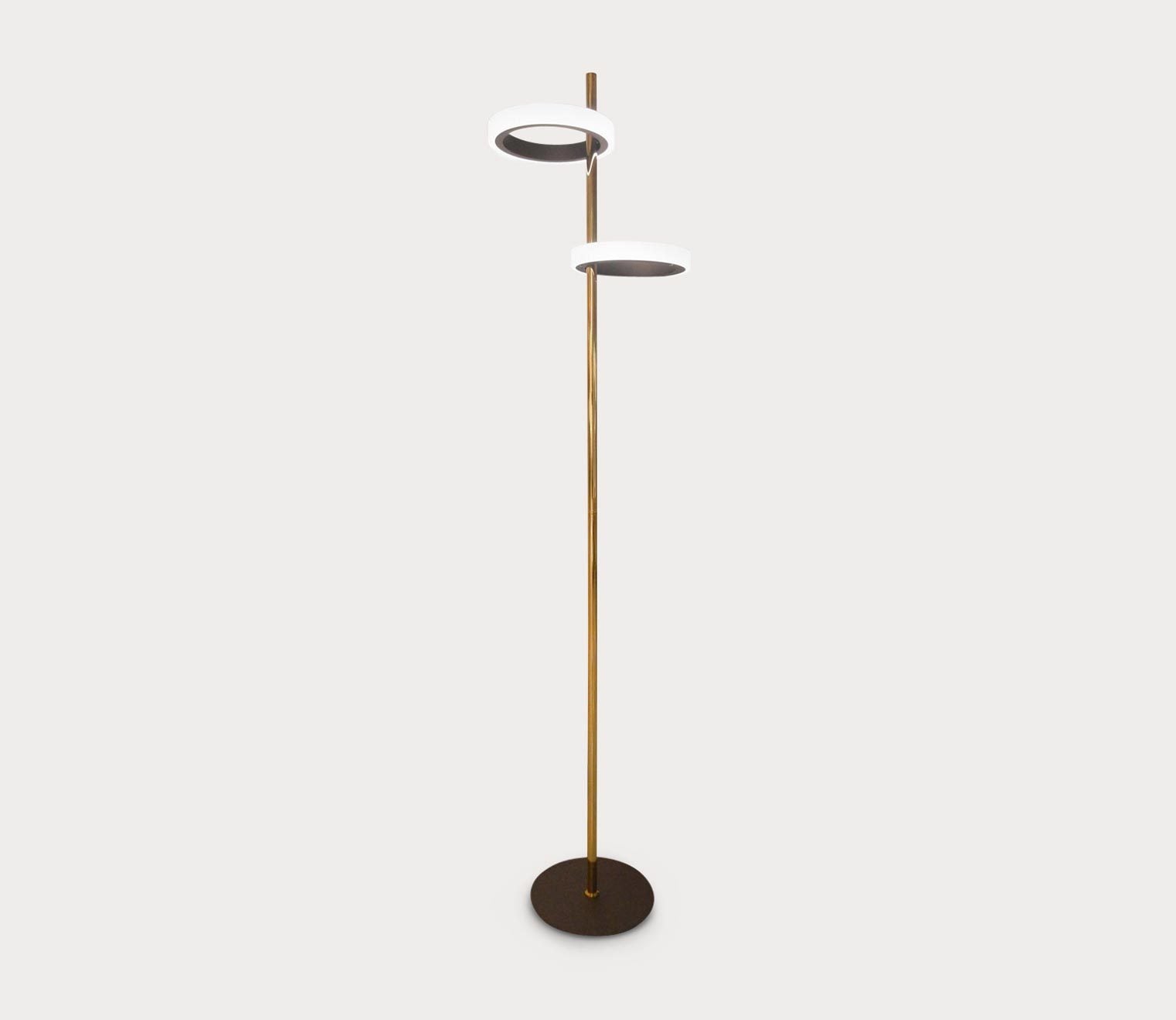 Aerial Weathered Brass Floor Lamp