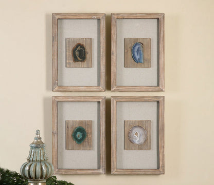 Agate Stone Shadow Box Set of 4 by Uttermost