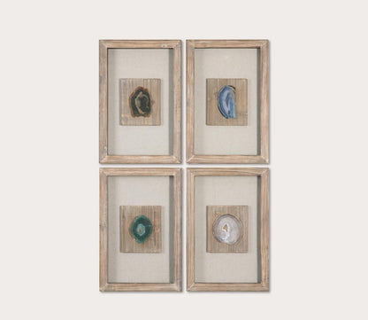 Agate Stone Shadow Box Set of 4 by Uttermost