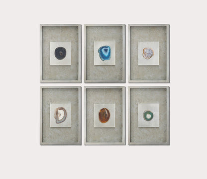 Agate Stone Silver Shadow Box Set by Uttermost