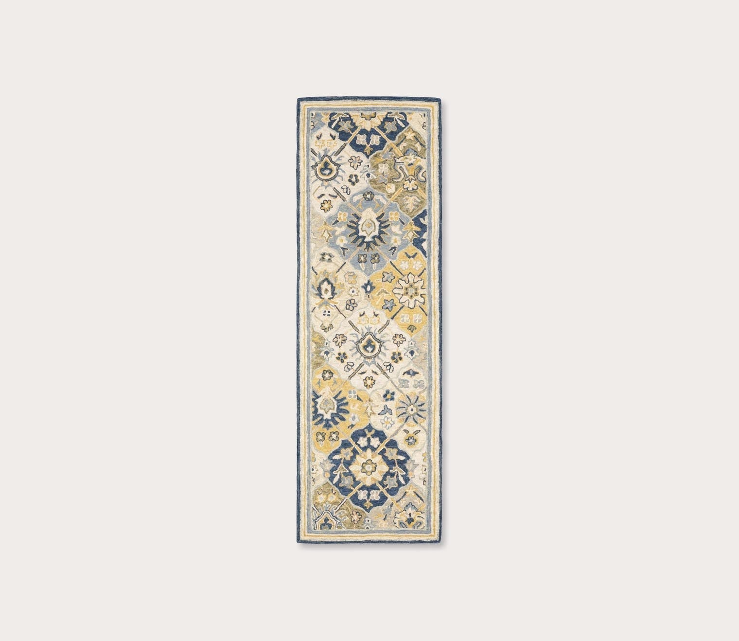 Alfresco Traditional Blue Tile Medallion Rug by Oriental Weavers