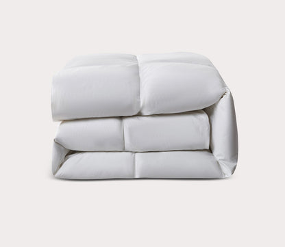 All Season White Goose Feather and Down Fiber Comforter by Serta