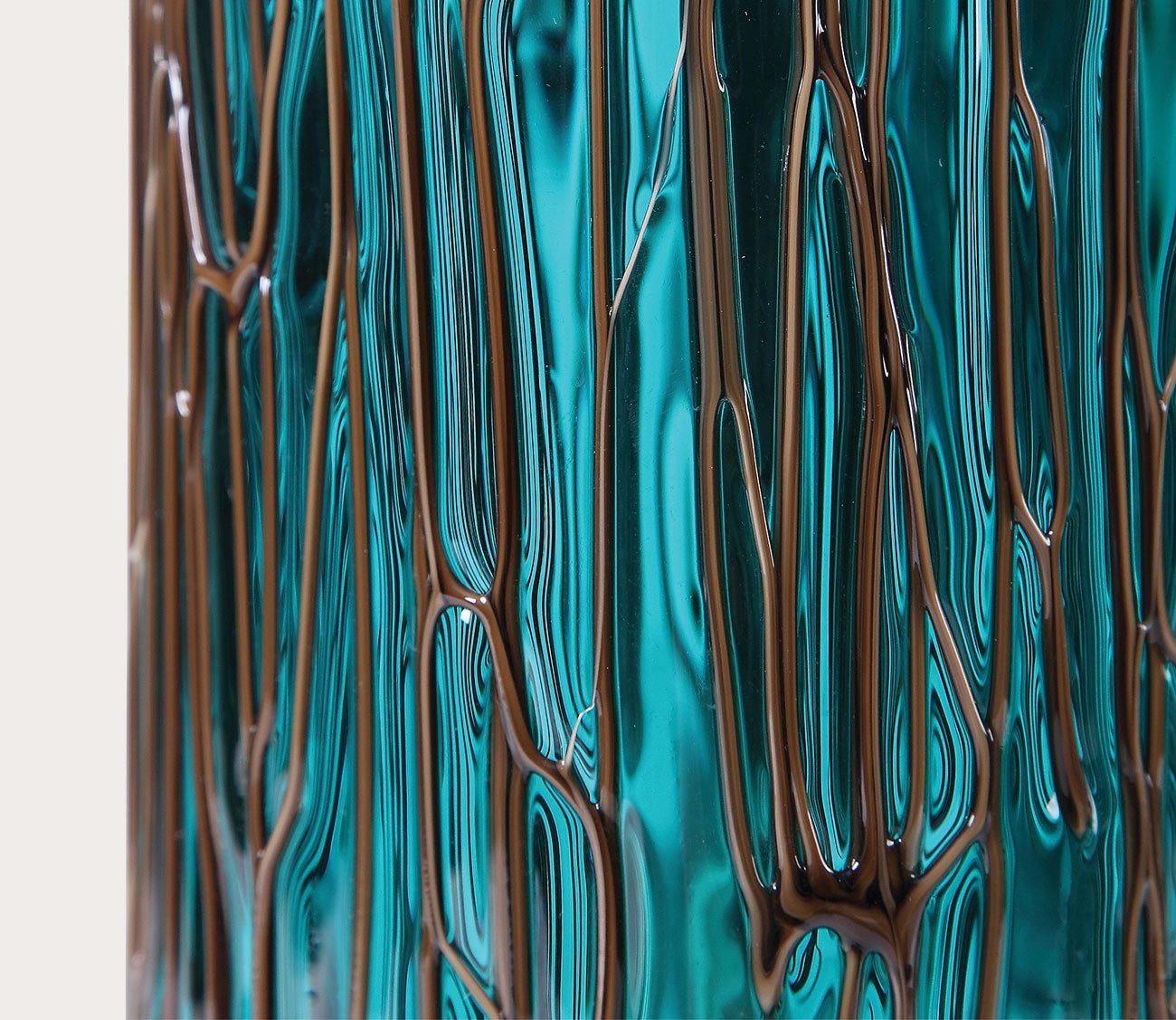 Almanzora Teal Glass Candleholders by Uttermost