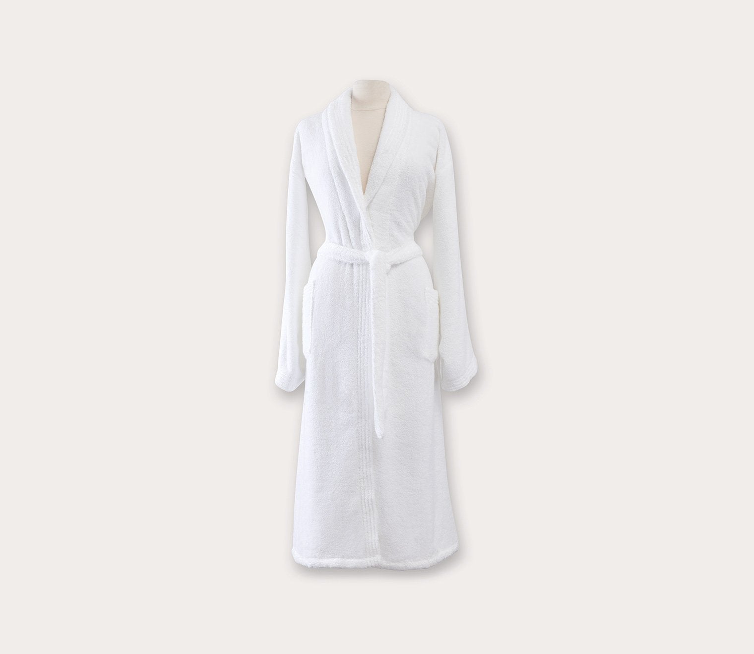 Amira White Cotton Robe by Sferra