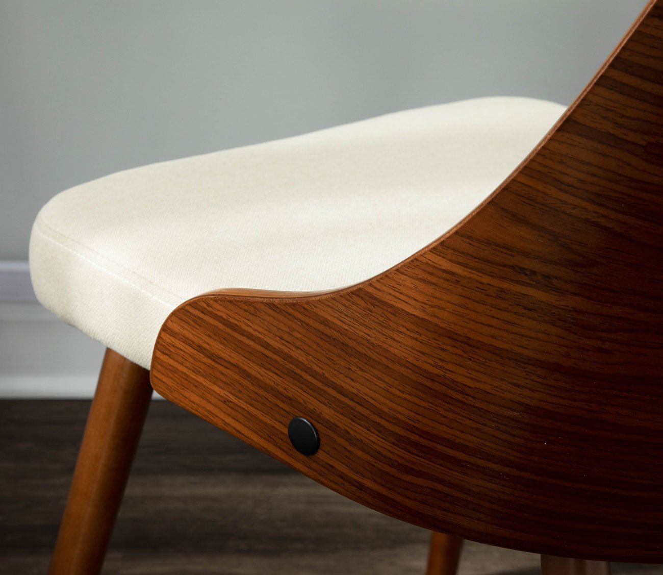 Anabelle Mid Century Walnut Wood Chair by LumiSource