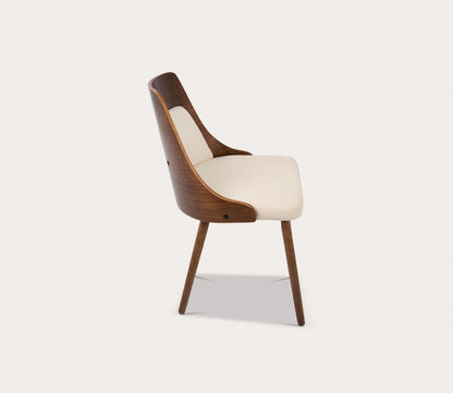 Anabelle Mid Century Walnut Wood Chair by LumiSource