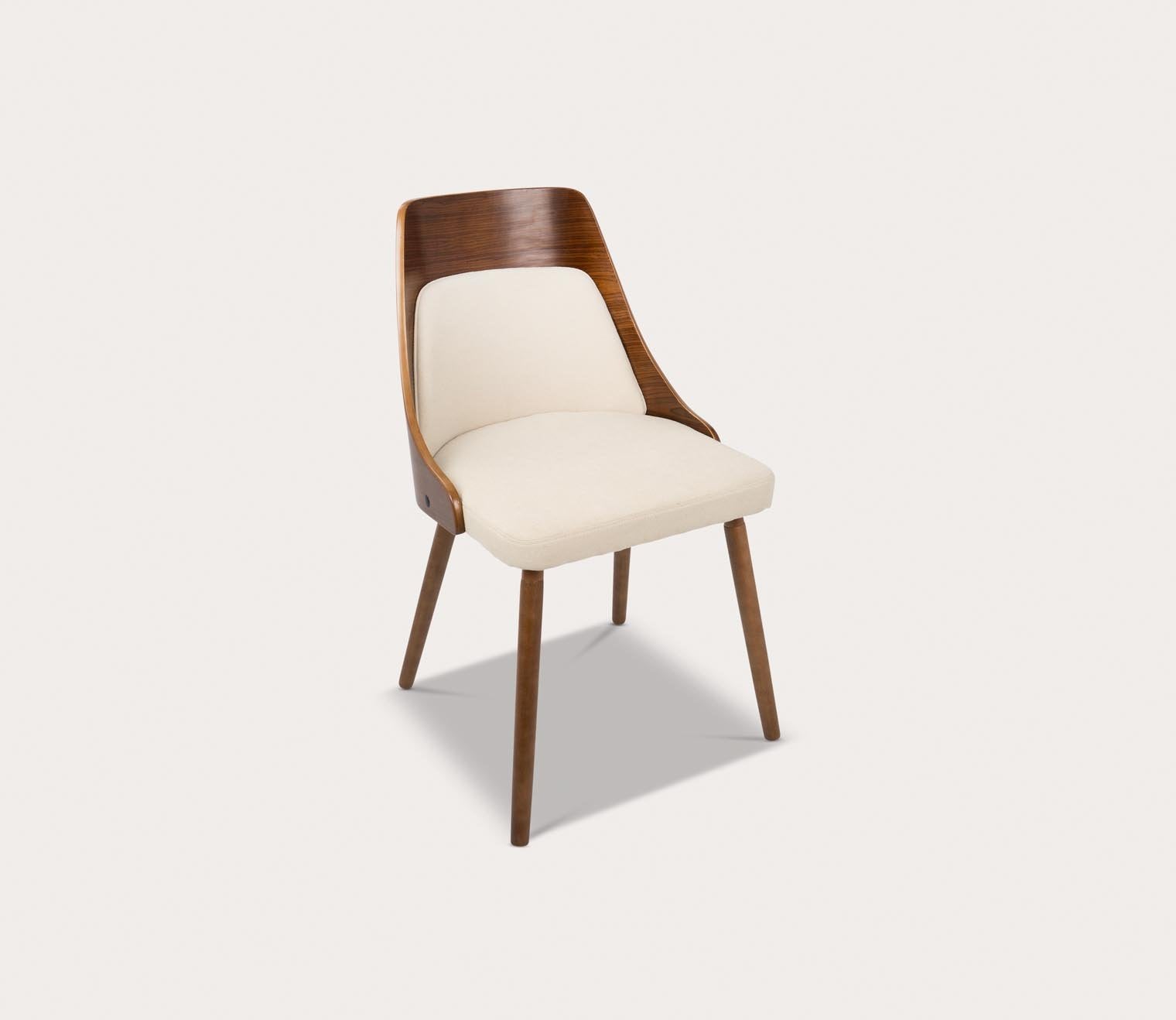 Anabelle Mid Century Walnut Wood Chair by LumiSource