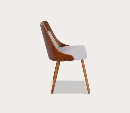 Anabelle Mid Century Walnut Wood Chair by LumiSource