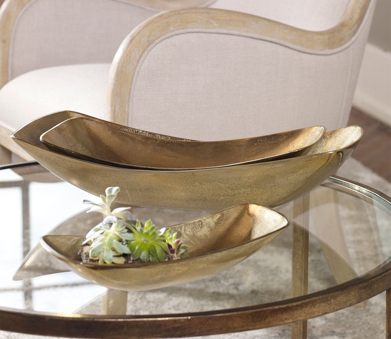 Anas Antique Brass Bowls Set of 3 by Uttermost