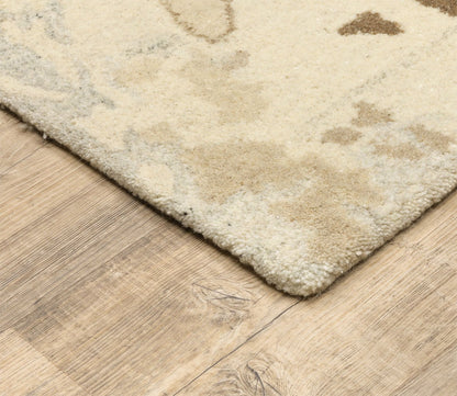 Anastasia Contemporary Gradient Beige Charcoal Abstract Rug by Oriental Weavers