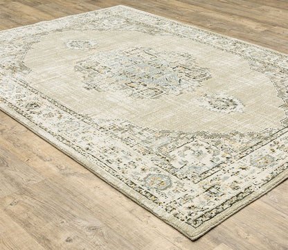 Andorra Traditional Distressed Central Medallion Rug by Oriental Weavers
