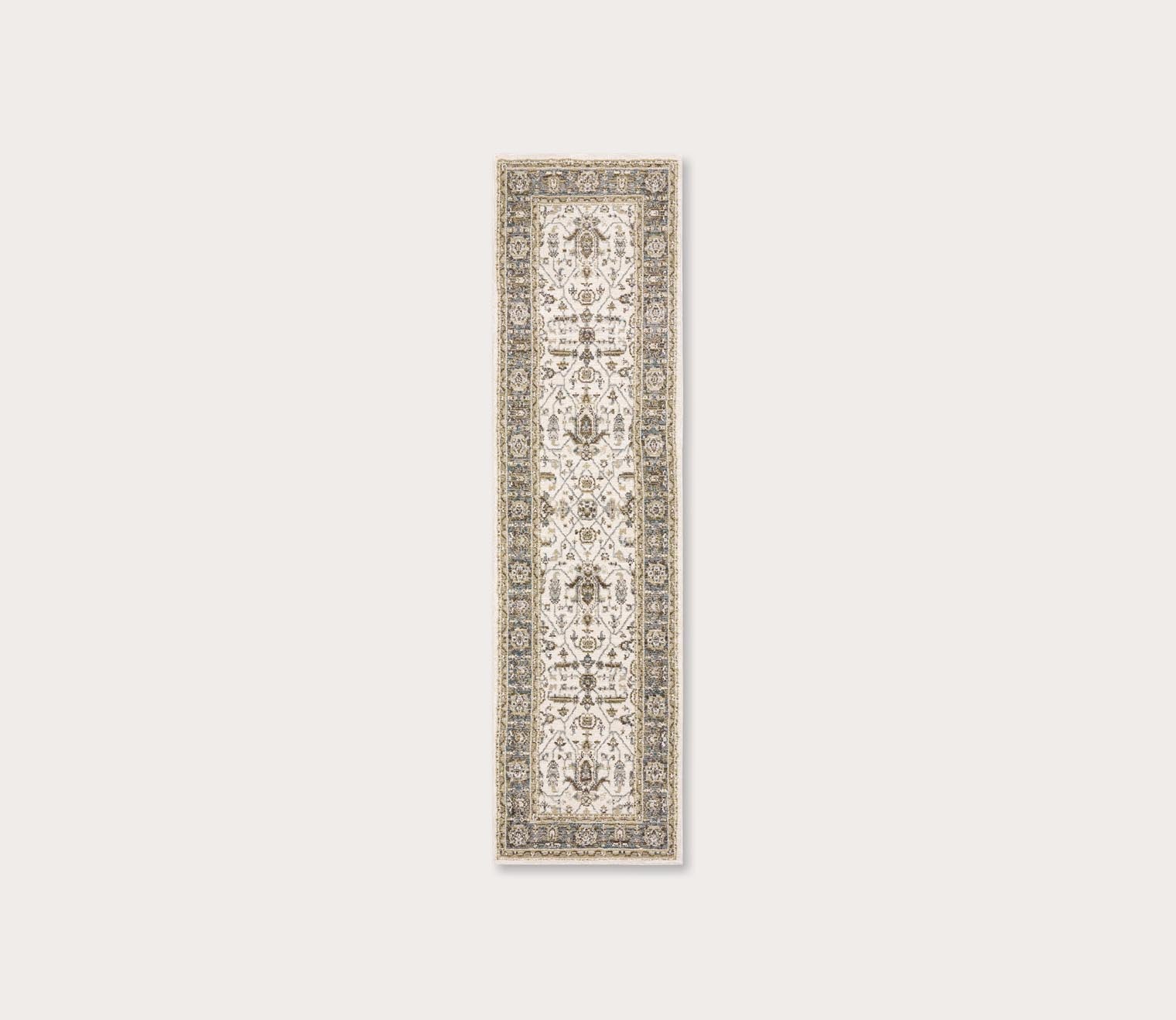 Andorra Traditional Oriental Ivory Geometric Floral Rug by Oriental Weavers