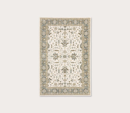 Andorra Traditional Oriental Ivory Geometric Floral Rug by Oriental Weavers