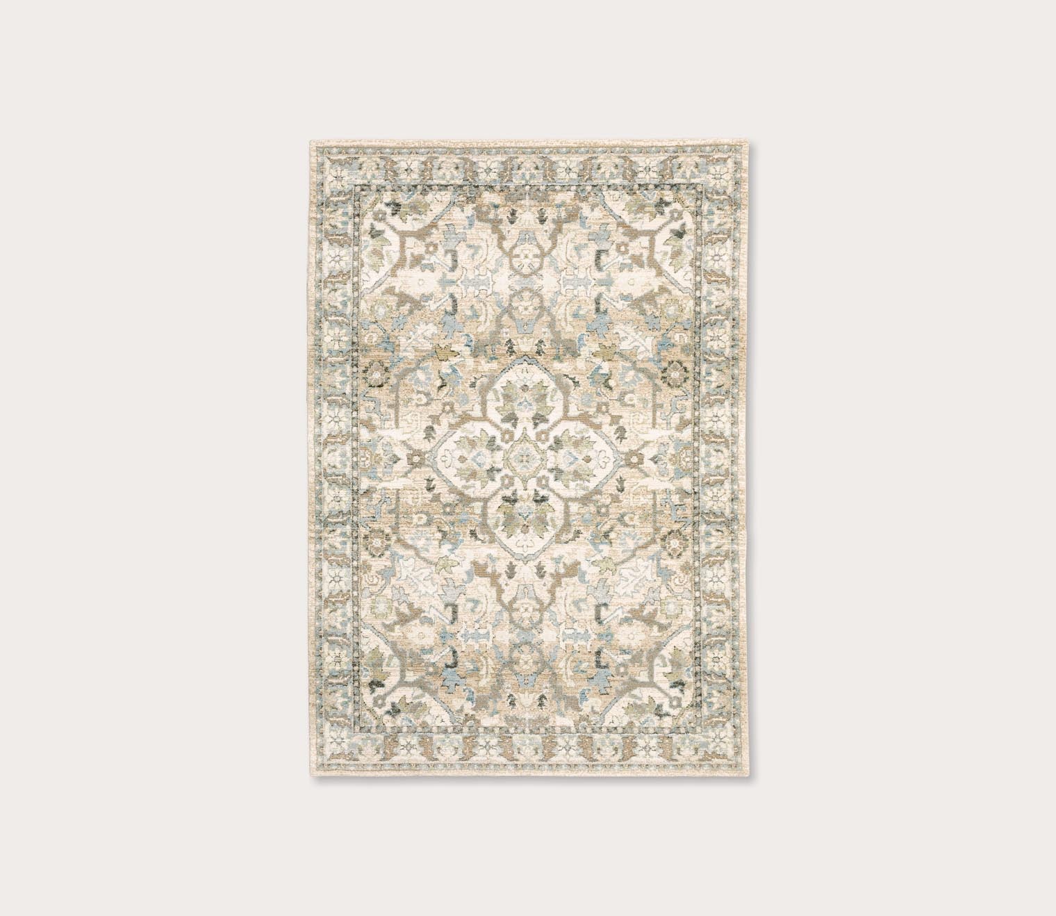 Andorra Traditional Persian Ivory Medallion Rug by Oriental Weavers