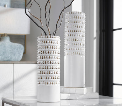 Angelou White Vases by Uttermost