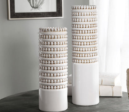 Angelou White Vases by Uttermost