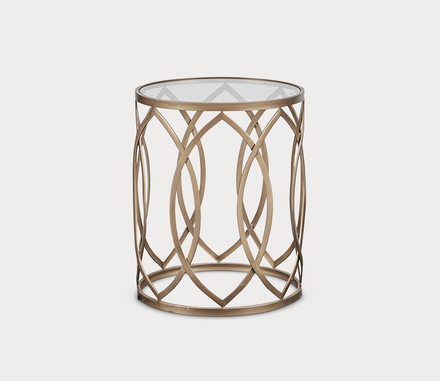 Arlo Metal Eyelet Accent Table by Madison Park