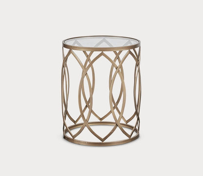 Arlo Metal Eyelet Accent Table by Madison Park