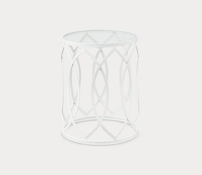 Arlo Metal Eyelet Accent Table by Madison Park