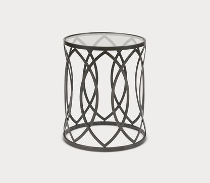 Arlo Metal Eyelet Accent Table by Madison Park