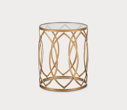 Arlo Metal Eyelet Accent Table by Madison Park