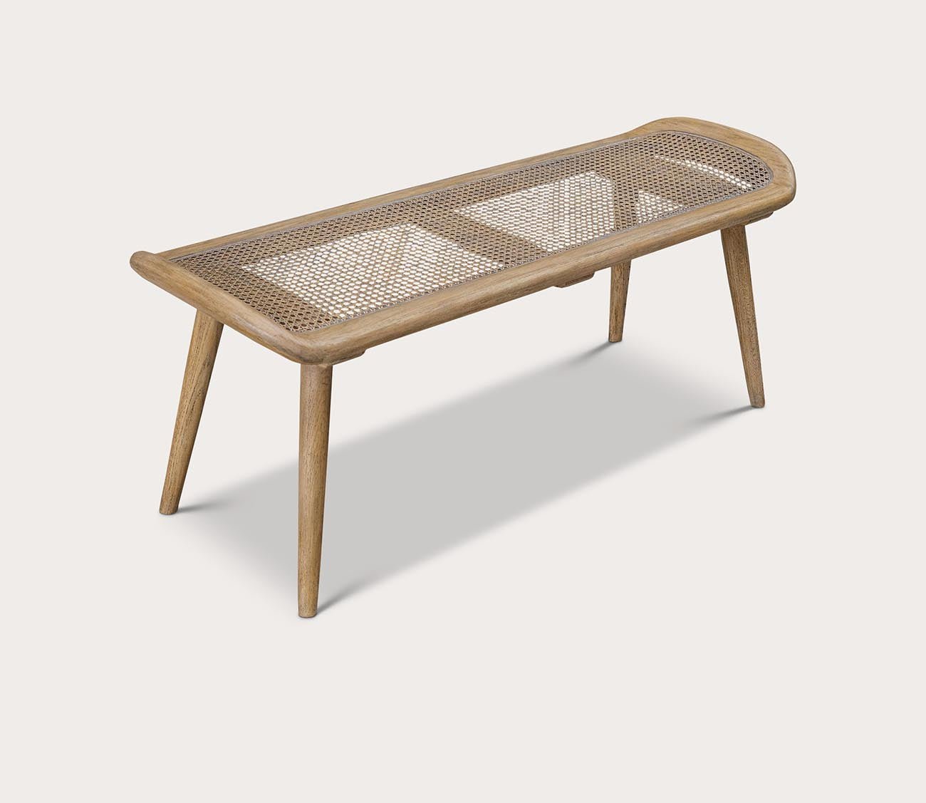 Arne Woven Rattan Bench