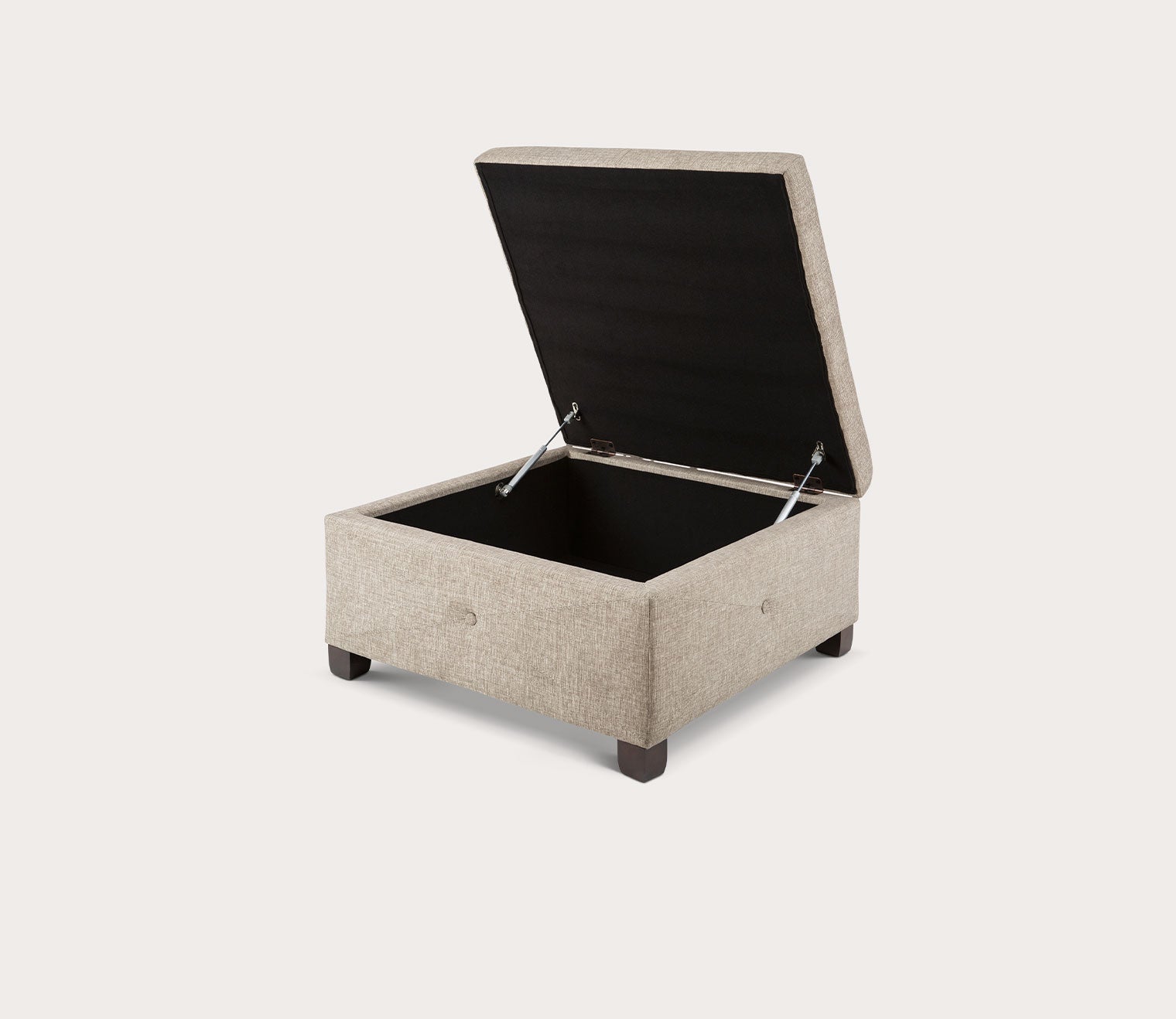 Aspen Button Tufted Square Storage Ottoman by Madison Park