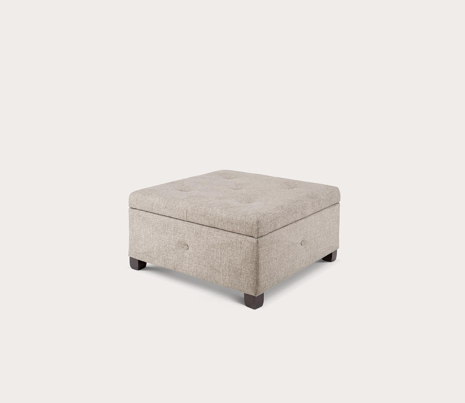 Aspen Button Tufted Square Storage Ottoman by Madison Park