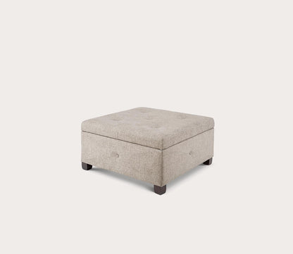 Aspen Button Tufted Square Storage Ottoman by Madison Park