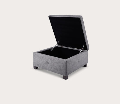 Aspen Button Tufted Square Storage Ottoman by Madison Park