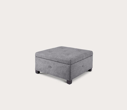 Aspen Button Tufted Square Storage Ottoman by Madison Park