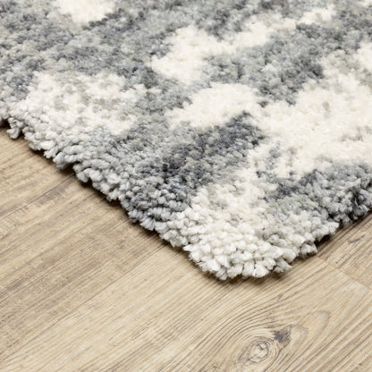 Aspen Gray Ivory Tonal Shag Rug by Oriental Weavers