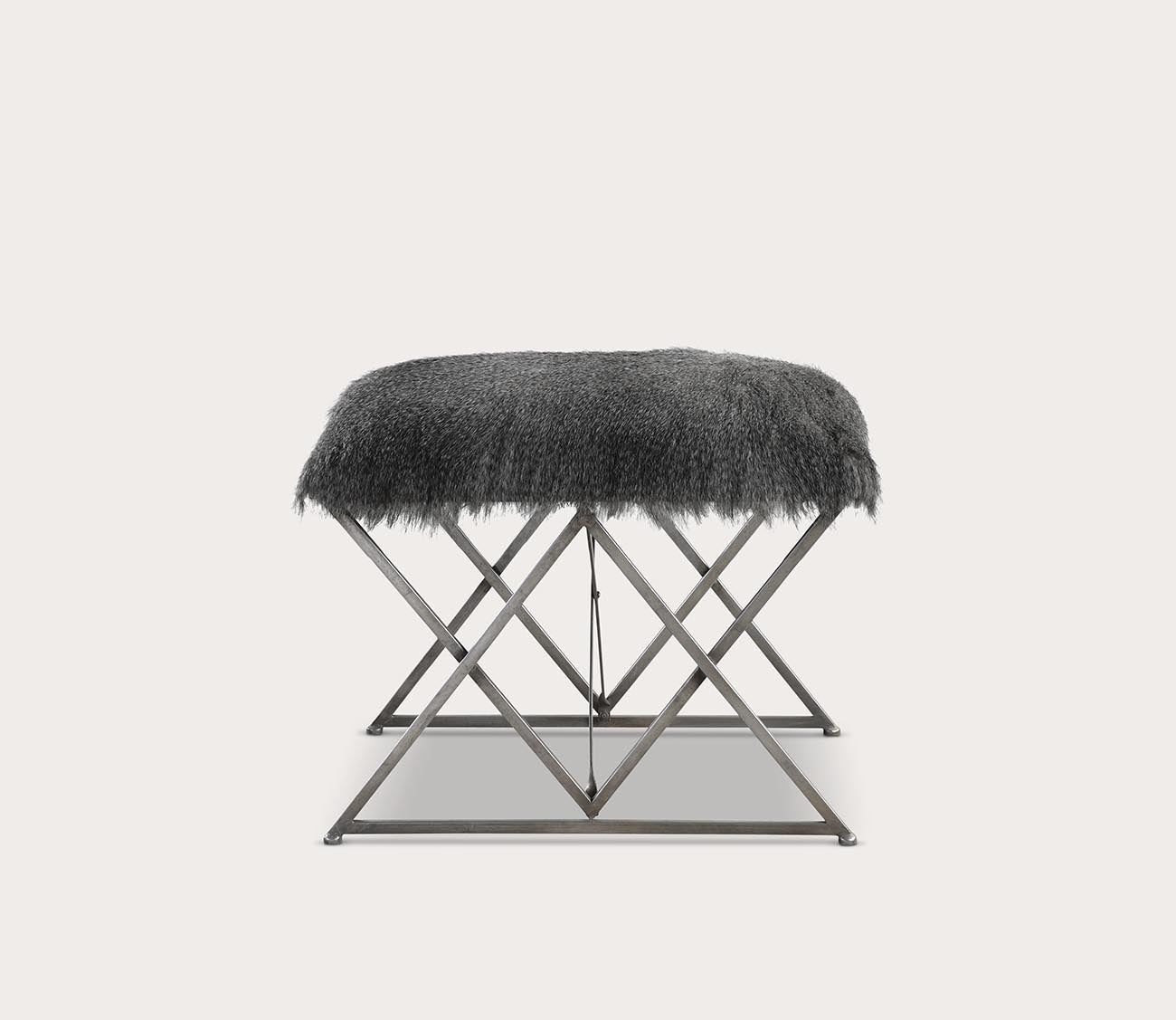 Astairess Faux Fur Small Bench by Uttermost