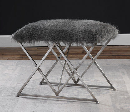 Astairess Faux Fur Small Bench by Uttermost