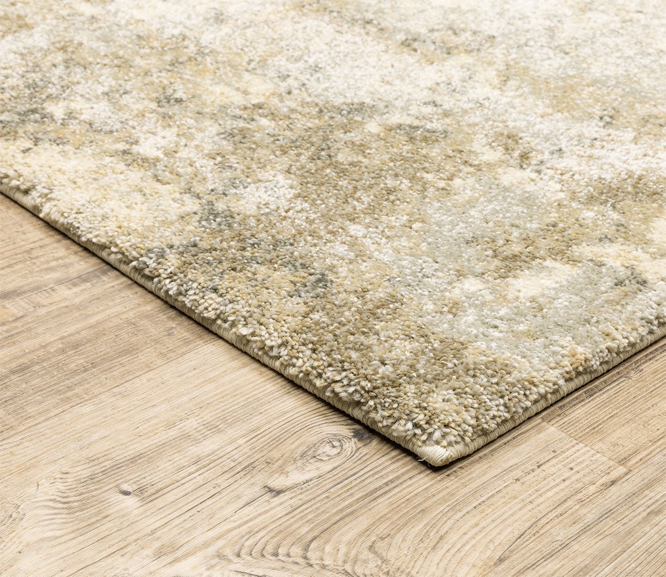 Astor Casual Abstract Golden Beige Tonal Rug