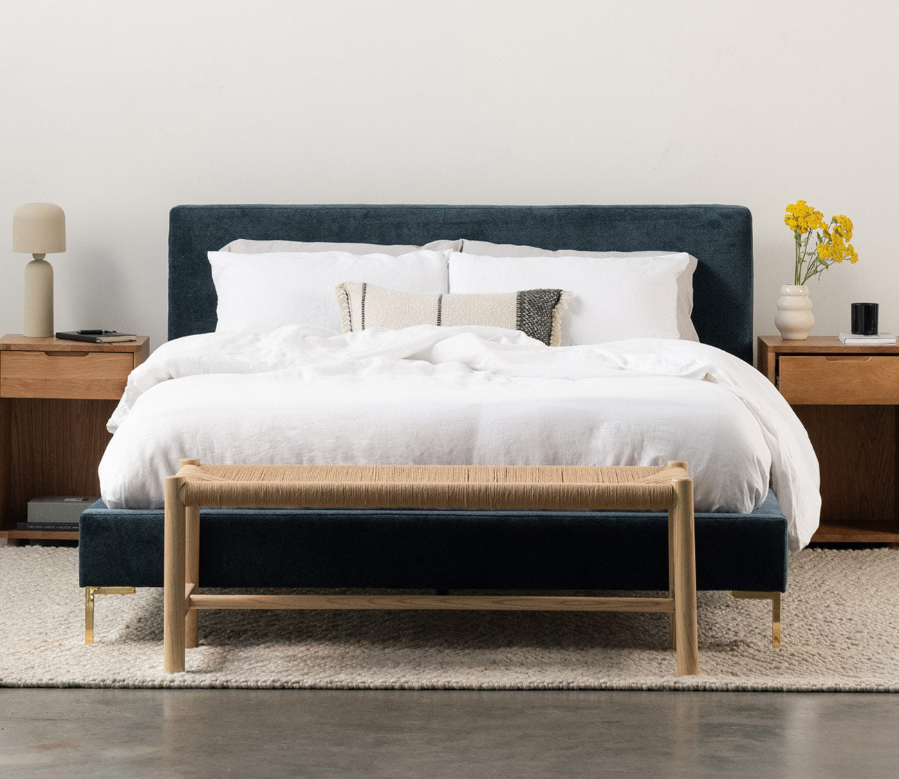 Astrid Upholstered Platform Queen Bed