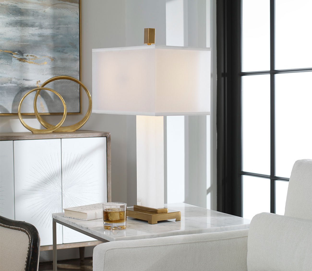 Athanas Alabaster Table Lamp